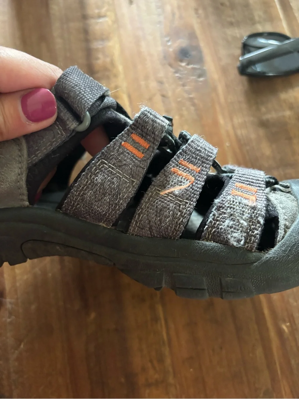 Teva Kids Gray and Orange Outdoor Sport Sandals